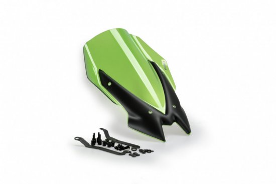 Plexi štít PUIG NEW. GEN TOURING zelená pro KAWASAKI Ninja 250 R