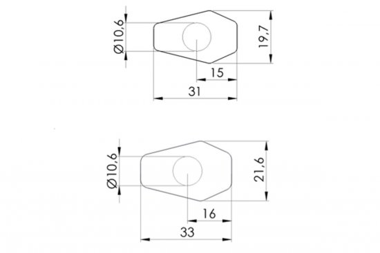 Záslepky pod miniblinkry PUIG černý pro HONDA CBR 600 F (ABS) 11-