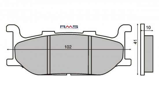 Brzdové destičky RMS organické pro YAMAHA XVS 650 Drag Star (Classic) (1998-2002, 2004-2006)