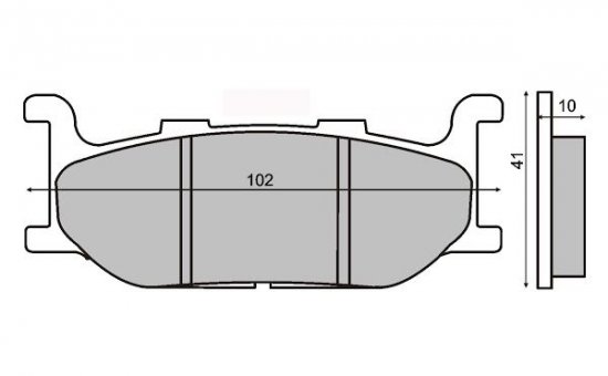 Brzdové destičky RMS sintered přední pro YAMAHA XVS 650 Drag Star (Classic) (1998-2002, 2004-2006)