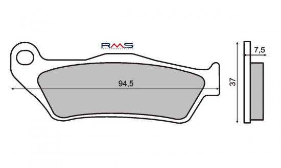 Brzdové destičky RMS organické pro KTM EXC (XC) 150 (2021-2024)