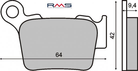 Brzdové destičky RMS organické pro KTM SX 250 (2003-2024)