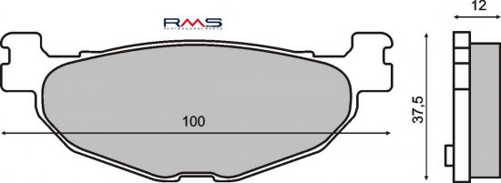 Brzdové destičky RMS organické pro YAMAHA XP 500 T-MAX (ABS) (2004-2011)