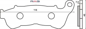 Brzdové destičky RMS organické