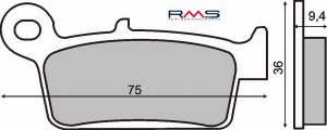 Brzdové destičky RMS organické
