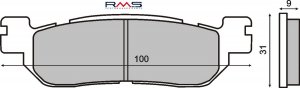 Brzdové destičky RMS organické