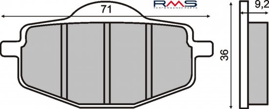 Brzdové destičky RMS organické pro YAMAHA DT 125 R (1989-1992, 1999-2000)