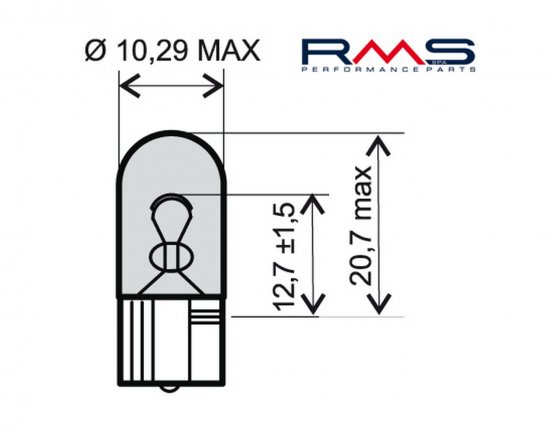 Lamp RMS 246510265 T10 12V 3W