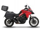 Kompletní sada černých hliníkových kufrů SHAD TERRA BLACK , 37L topcase 47L/47L boční kufry, včetně SHAD DUCATI MULTISTRADA 950 / 1200 / 1260