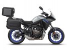 Kompletní sada černých hliníkových kufrů SHAD TERRA BLACK , 37L topcase 47L/47L boční kufry, včetně SHAD YAMAHA MT-07 Tracer / Tracer 700