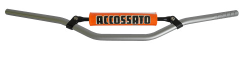 Řídítka ACCOSSATO aluminium, 22 mm stříbrná pro HONDA NC 750 S (2014-2021)