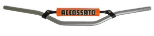 Řídítka ACCOSSATO aluminium, 22 mm stříbrná