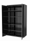Skříň se 2 dveřmi se zámkem a 4 nastavitelnými policemi LV8 černý