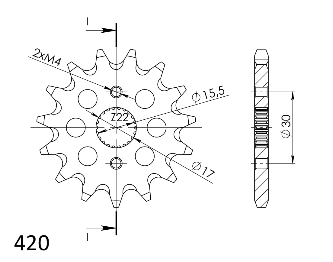 Řetězové kolečko SUPERSPROX CST-1256:14 14 zubů, 420