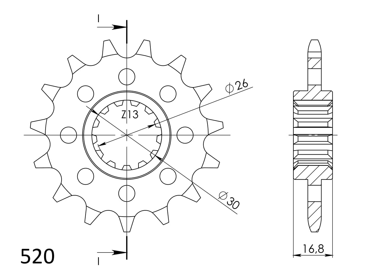 Řetězové kolečko SUPERSPROX CST-1269:15 15 zubů, 520