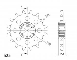 Řetězové kolečko SUPERSPROX CST-1332:15 15 zubů, 525