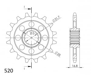 Řetězové kolečko SUPERSPROX CST-1373:15 15 zubů, 520