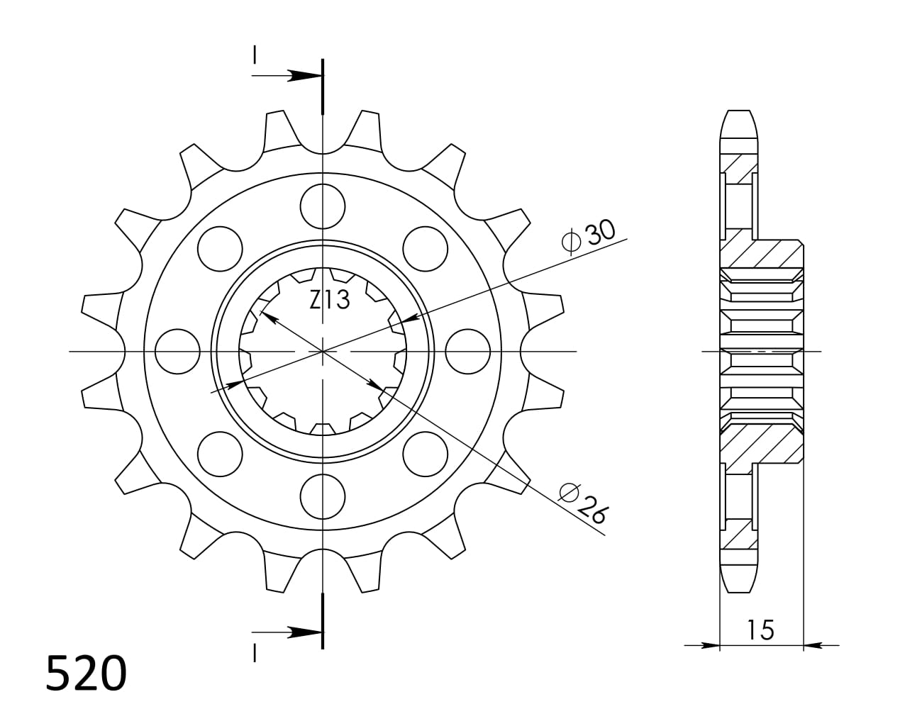 Řetězové kolečko SUPERSPROX CST-1404:16 16 zubů, 520