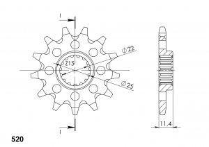 Řetězové kolečko SUPERSPROX CST-1902:13 13 zubů, 520