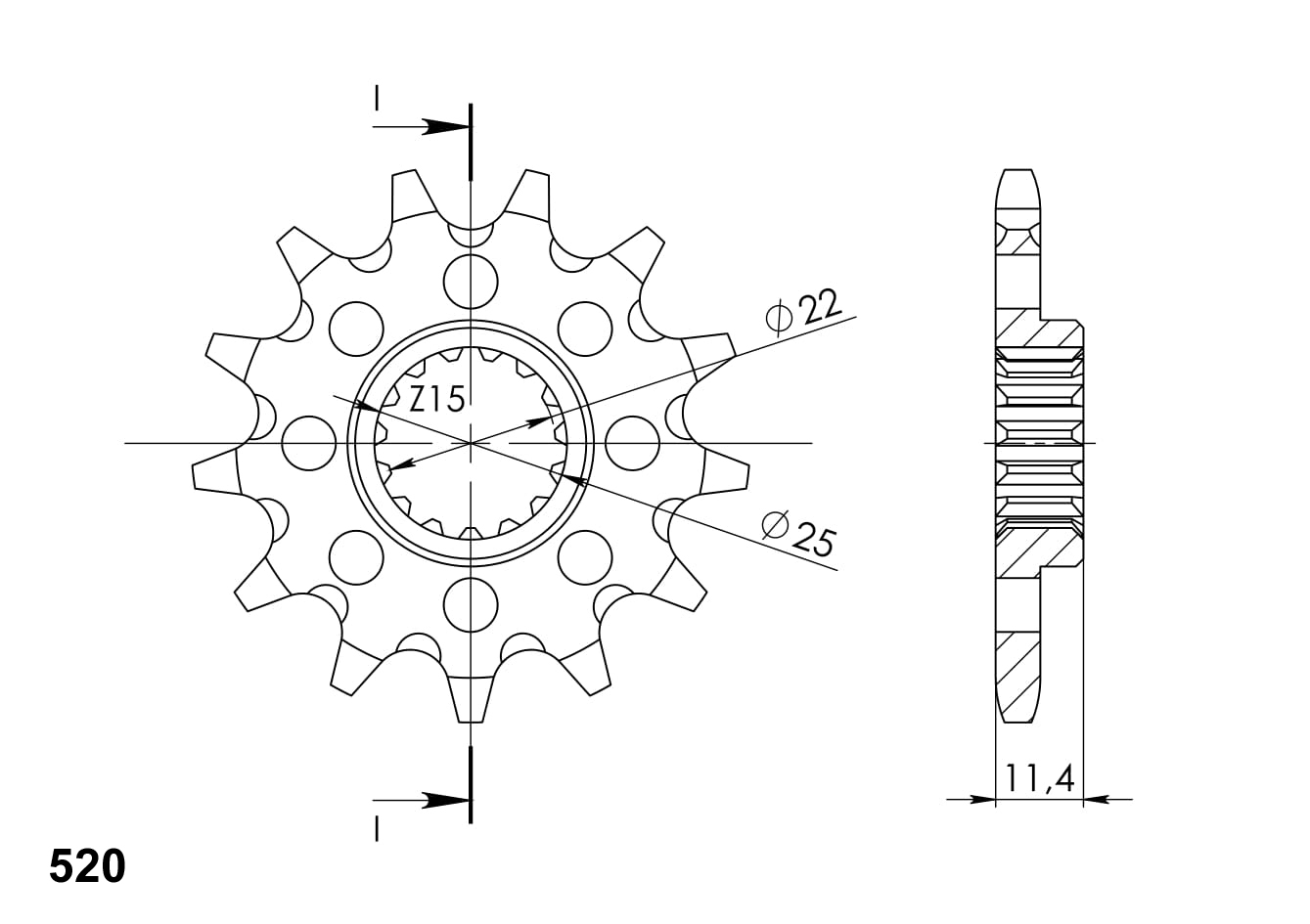 Řetězové kolečko SUPERSPROX CST-1902:14 14 zubů, 520