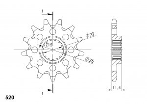 Řetězové kolečko SUPERSPROX CST-1902:14 14 zubů, 520