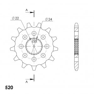 Řetězové kolečko SUPERSPROX CST-394:13 13 zubů, 520