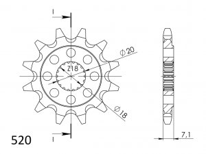 Řetězové kolečko SUPERSPROX CST-427:11 11 zubů, 520