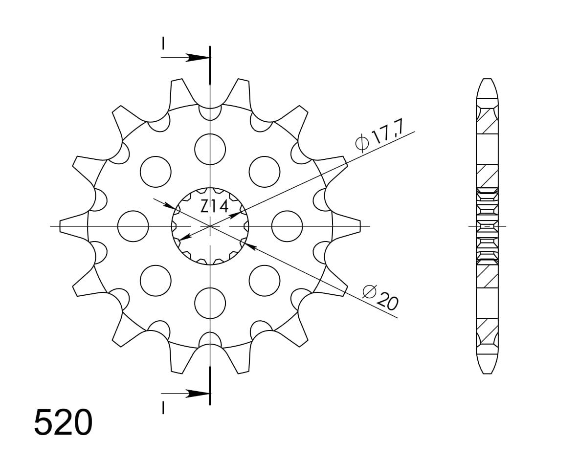 Řetězové kolečko SUPERSPROX CST-564:12 12 zubů, 520