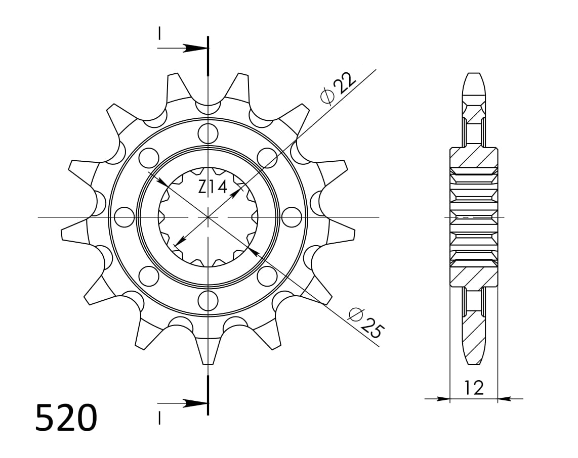 Řetězové kolečko SUPERSPROX CST-715:13 13 zubů, 520