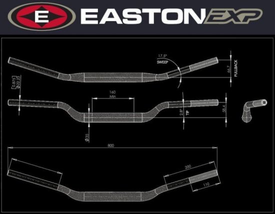 Řídítka EASTON EXP EXP pro YAMAHA YZ 125 (1980-2025)