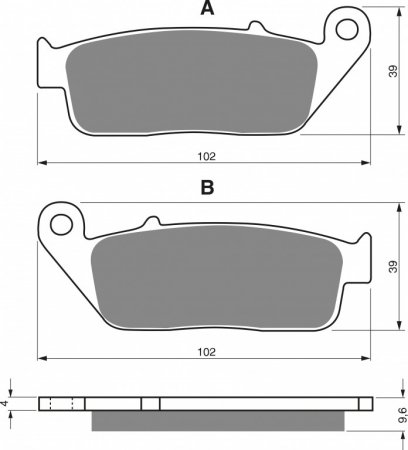 Brzdové destičky GOLDFREN S33 STREET FRONT pro HONDA VT 1300 CX (2010-2016)