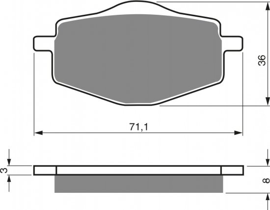 Brzdové destičky GOLDFREN S33 STREET FRONT pro YAMAHA DT 125 R (1988-2003)