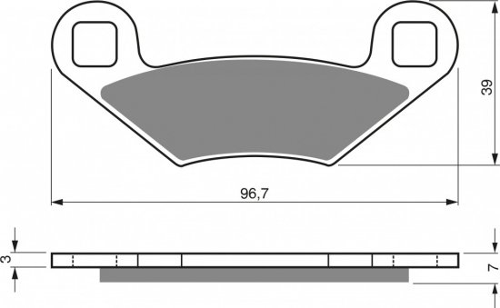 Brzdové destičky GOLDFREN S3 pro ATV POLARIS Sportsman 800 (2005-2011)