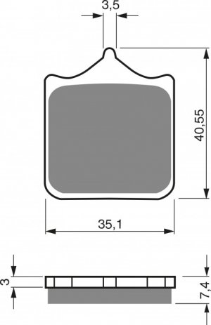 Brzdové destičky GOLDFREN S3 (1 set = 4 pcs)