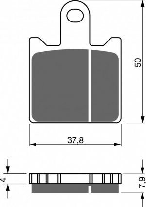 Brzdové destičky GOLDFREN S3 (1 set = 4 pcs)