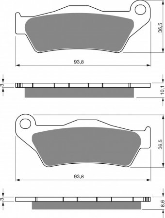 Brzdové destičky GOLDFREN S3 pro BMW R 1200 GS (2004-2012)