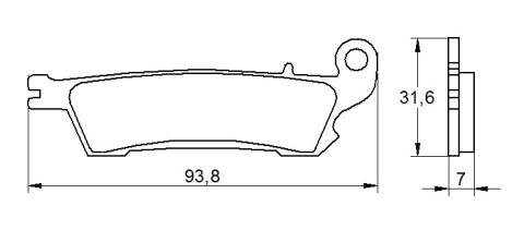 Brzdové destičky ACCOSSATO OR pro YAMAHA YZ 125 (2008-2021)