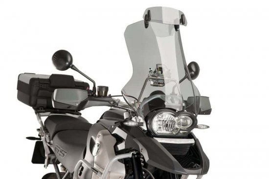 Přídavné plexi nastavitelné PUIG clip-on kouřová pro KAWASAKI Ninja 250 R (2008-2012, 2008-2012)