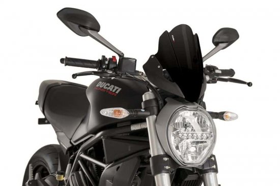 Plexi štít PUIG NEW. GEN TOURING černý pro KAWASAKI Ninja 250 R