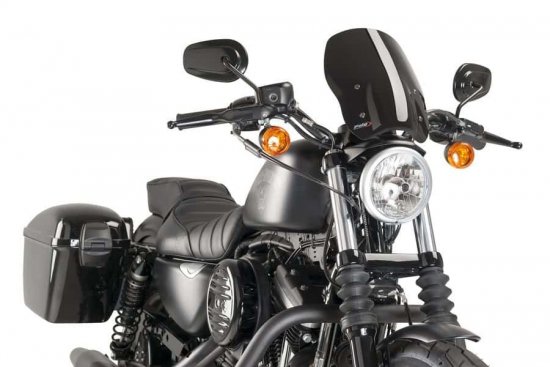 Plexi štít PUIG NEW. GEN TOURING černý pro KAWASAKI VN 1500 Classic