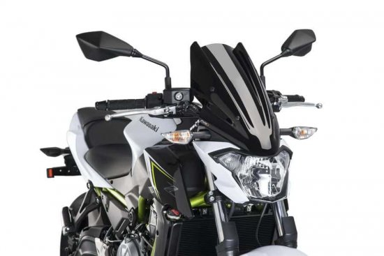 Plexi štít PUIG NEW. GEN TOURING černý pro KAWASAKI Ninja 250 R