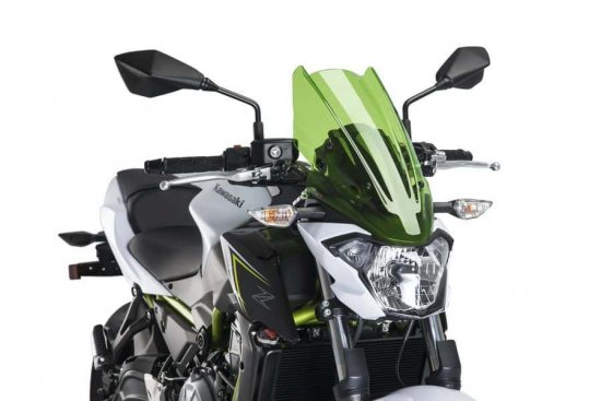 Plexi štít PUIG NEW. GEN TOURING zelená pro KAWASAKI Ninja 250 R