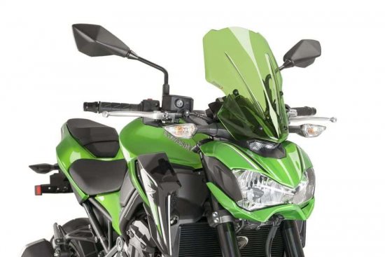 Plexi štít PUIG NEW. GEN TOURING zelená pro KAWASAKI EN 500