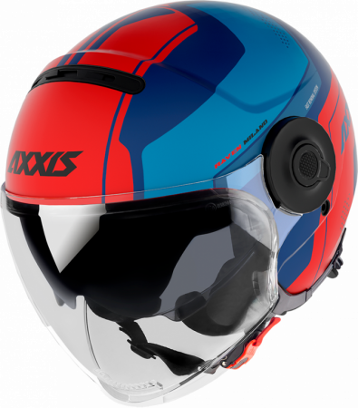 Otevřená helma AXXIS RAVEN SV ABS milano matt blue red XL pro HUSQVARNA TC 450