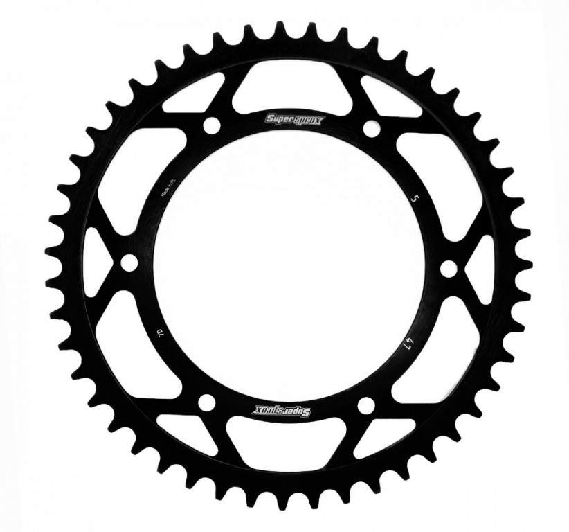 Řetězová rozeta SUPERSPROX RFE-5:47-BLK černý 47 zubů, 520