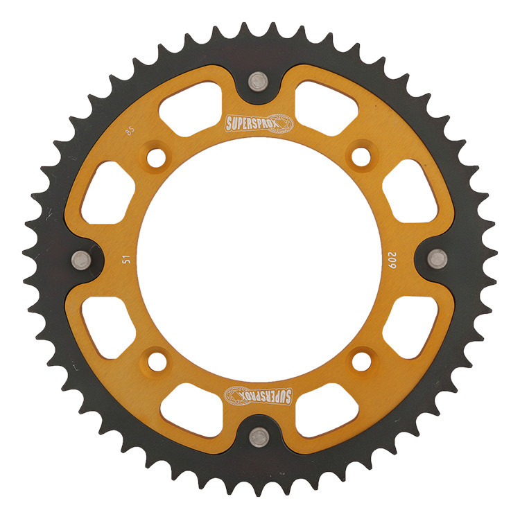 Řetězová rozeta SUPERSPROX RST-209:51-GLD STEALTH zlatá 51 zubů, 420