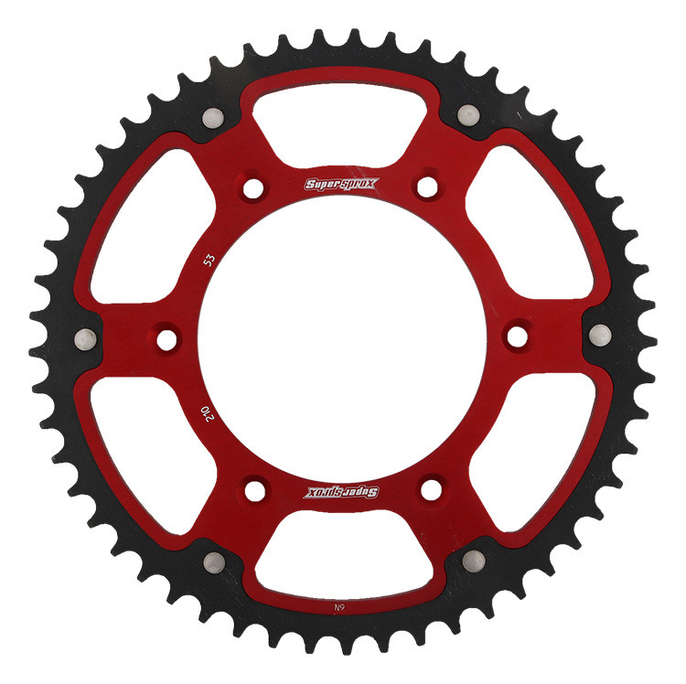 Řetězová rozeta SUPERSPROX RST-210:53-RED STEALTH červená 53 zubů, 520