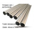 Titan bez svárů Gr.1 TUBE AISI Tig GPR TU.T.3 Broušená nerezová ocel L.100cm D.45mm x 1mm