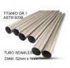 Titan bez svárů Gr.1 TUBE AISI Tig GPR TU.T.4 Broušená nerezová ocel L.100cm D.52mm x 1mm