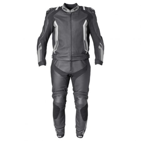 2pcs leather suit GMS ZG70000 GR-1 černo-šedo-bílá 52H